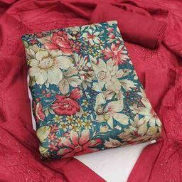 Women Floral Unstitched Dress Material-image-86
