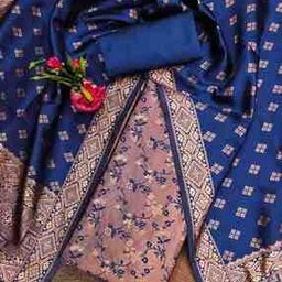 Women Floral Pattern Unstitched Dress Material-image-2
