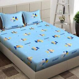 arrabi 210 TC Printed King-Size Bedsheet with Pillow Covers-picture-30