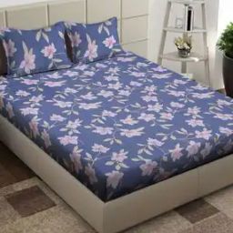 210 TC Floral Print King-Size Bedsheet with Pillow Covers-picture-26