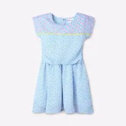 Printed Dress with Gathers-picture-36