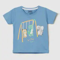 Boys Graphic Print Regular Fit Round-Neck T-Shirt-image-11