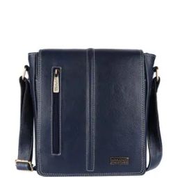 Textured Genuine Leather Messenger Bag-image-42