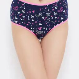 Cotton Spandex High-Waist Outer Elastic Hipster Panties-image-38