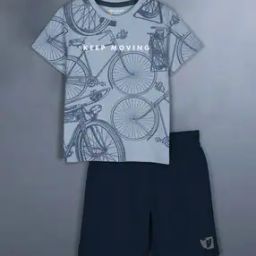 Girls Graphic Print Top with Shorts-image-21