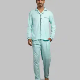 Collar-Neck Top & Pyjama Set-image-26