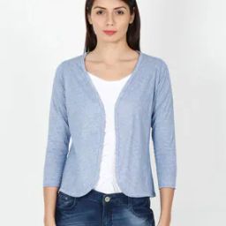 Knitted Open-Front Shrug-3