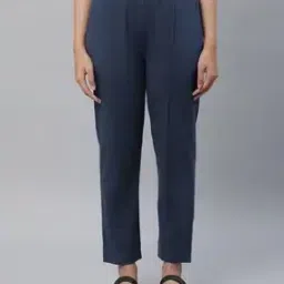 Women Regular Fit Trousers with Insert Pockets-image-2