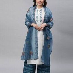Women Embroidered Nylon Organza Dupatta-picture-44