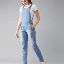 Washed Dungaree with Light Distress-image-49