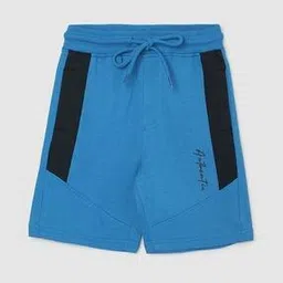 Boys Typographic Print Regular Fit Shorts with Drawstring Waist-image-80