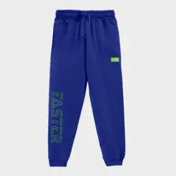Boys Typographic Print Joggers with Drawstring Waist-28