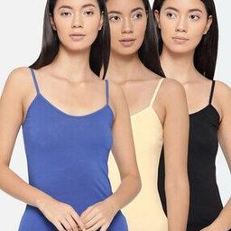 lady lyka Pack of 3 Strappy Camisoles-picture-3