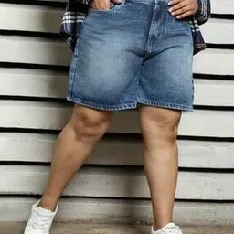 Women Denim Shorts with 5-Pocket Styling-image-41