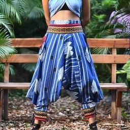 Women Striped Baggy Harem Pants-image-69