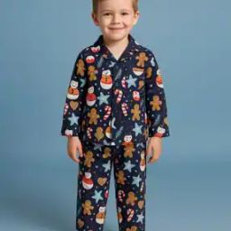 Boys Cotton Cartoon Nightsuit Set  -picture-43