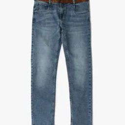 Boys Heavily Washed Regular Fit Jeans with Belt-picture-21