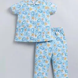 Girls Printed Lounge Pants & Top Set-image-56