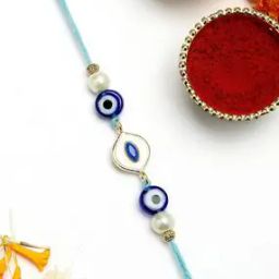 Men Evil Eye Tie-Up Rakhi Set-image-4