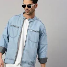 Men Slim Fit Denim Jacket -12
