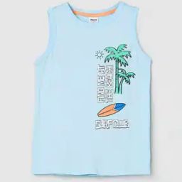 Boys Typographic Print Vest-image-79