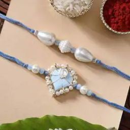Set of 2 Men Tie-Up Rakhi Set with Roli Chawal-image-12
