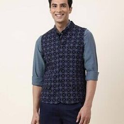 Men Printed Slim Fit Nehru jacket-17