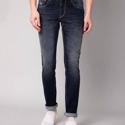 cantabil Men Mid-Wash Straight Fit Jeans-picture-17