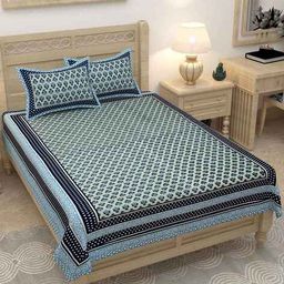 lali prints Printed Single Bedsheet with 2 Pillow Covers image 1