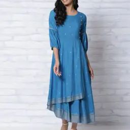 rangriti Women Floral Embroidered Wrap Dress-picture-42