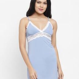 Lace Detail Adjustable Strap Chemise-32