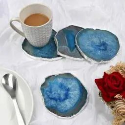 Pack Of 6 Turquoise Agate Coasters-31
