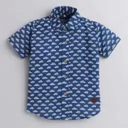 Printed Shirt with Spread Collar-picture-33