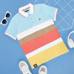 Boys Colourblock Regular Fit Polo T-Shirt-image-42