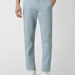 Men Slim Fit Flat-Front Trousers-image-33
