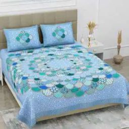 120 TC Printed Double Bedsheet with Pillow Covers-image-123