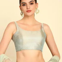 Women Woven Back Open Blouse-image-82