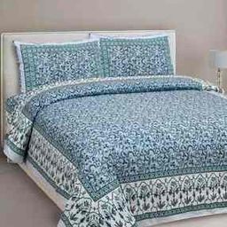 150 TC Floral Print King-Size Bedsheet with Pillow Covers-31