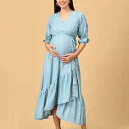 Women A-Line Dress with Ruffle-Accent-image-8