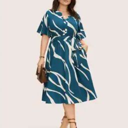 Women Printed A-Line Dress-image-5