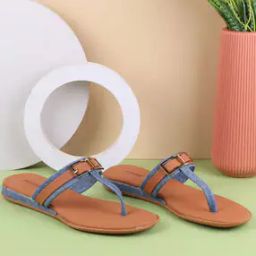 Women T-Strap Sandals with Buckle Closure-7