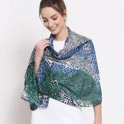 Printed Stole with Frayed Hem-image-20