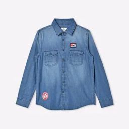 Anchor Mid-Wash Denim Shirt-image-6