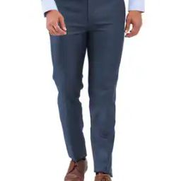 Men Checked Slim Fit Flat-Front Trousers-26