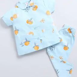 nauti kidz Girls Printed Shirt with Pyjamas-picture-36