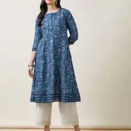 Floral Print Straight Kurta Set-image-26