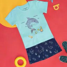Cotton Graphic T-shirt And Short Sets-image-82
