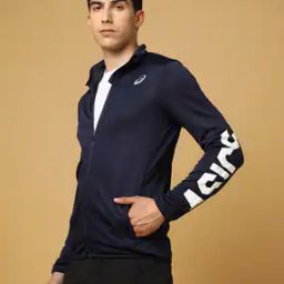 Logo Print Zip-Front Jacket-23