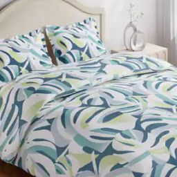 Abstract Printed Double Bedsheet with 2 Pillow Covers-59