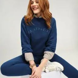 Women Embroidered Loose Fit Crew-Neck Sweatshirt-image-62